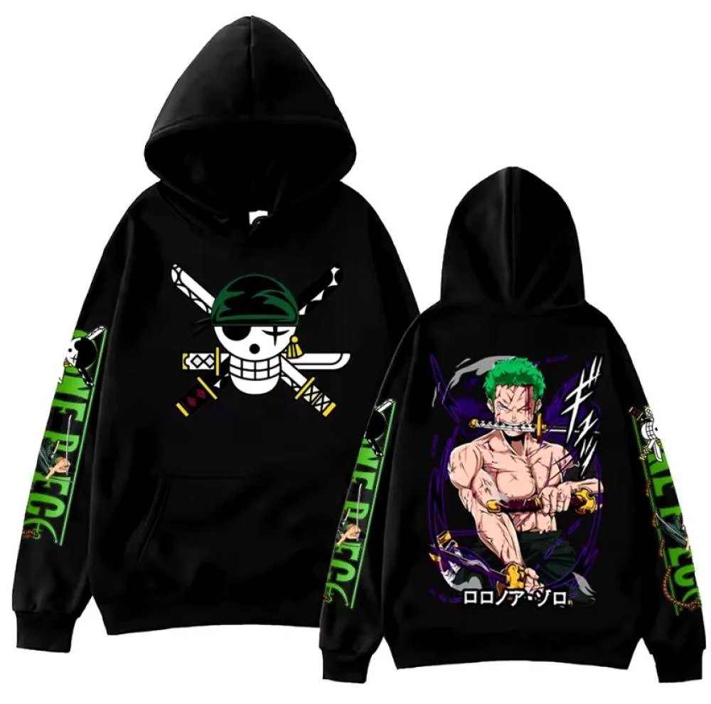 Anime Cosplay Shop - 원피스 조로 애니메이션 후드티 남녀공용 신상