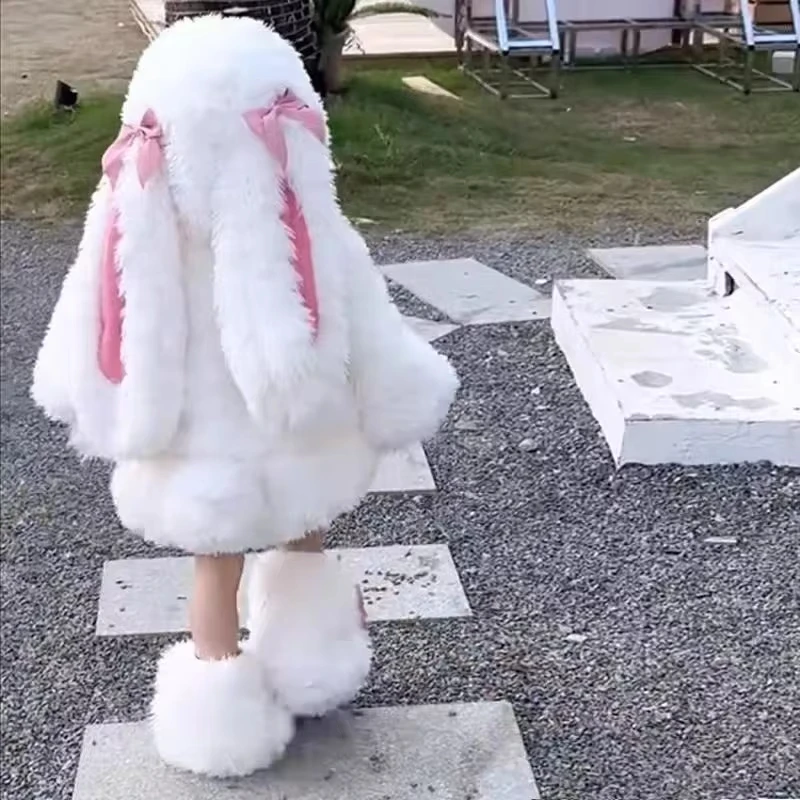 Anime Cosplay Kid - 여자 사랑스러운 만화 플러시 토끼 코스프레