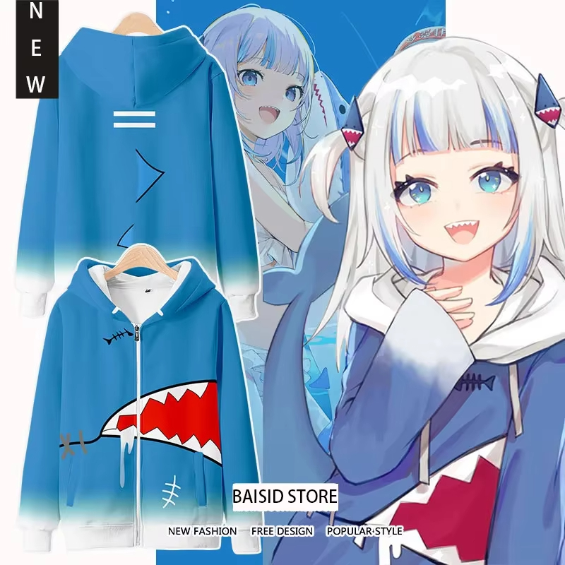 Anime Gawr Gura 코스프레 3D 인쇄 후드  - Anime Cosplay Shop 리뷰 및 가격