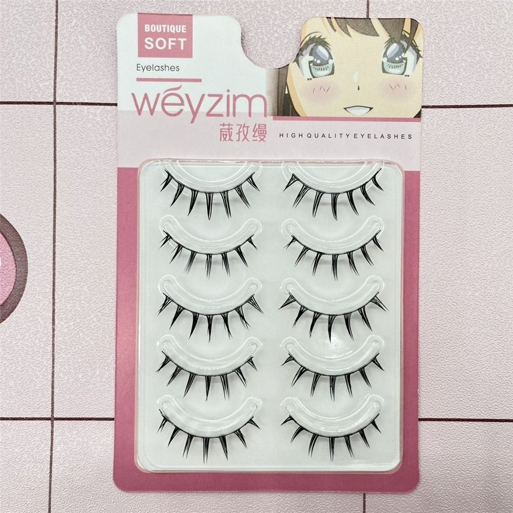 가짜 밍크 가짜 속눈썹 5 쌍 팩 극적인 두꺼운 만화  - Anime Cosplay Lashes 리뷰 및 가격