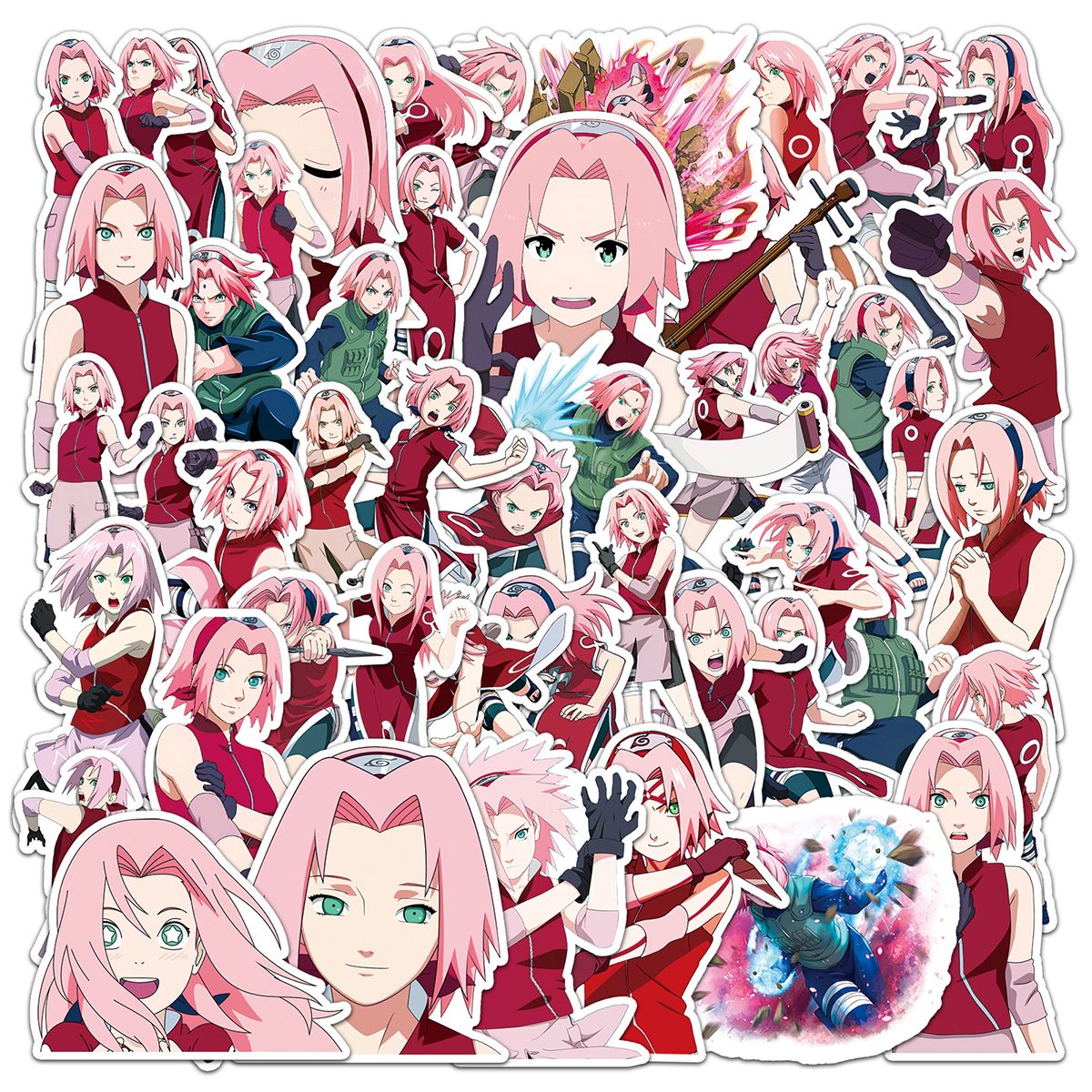 나루토 하루노 사쿠라 만화 귀여운 50pcs 스티커 카 - Anime Cosplay Naruto 리뷰 및 가격
