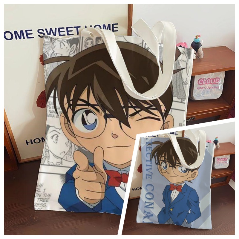 귀여운 코난 애니메이션 캔버스 가방 대용량 학생 학교  - Anime Cosplay Shop 리뷰 및 가격