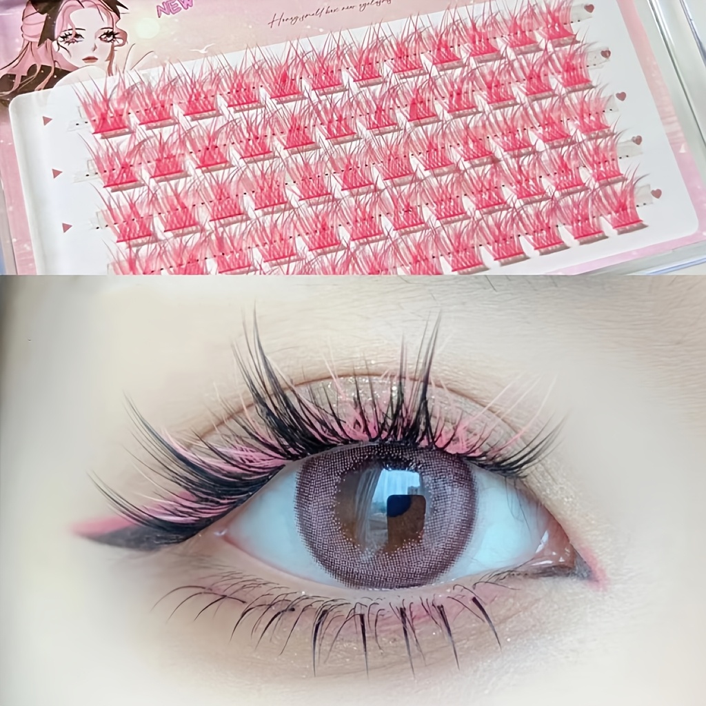 믹시아오허 컬러풀 속눈썹 60개 클러스터 간편하게 붙이 - Anime Cosplay Lashes 리뷰 및 가격