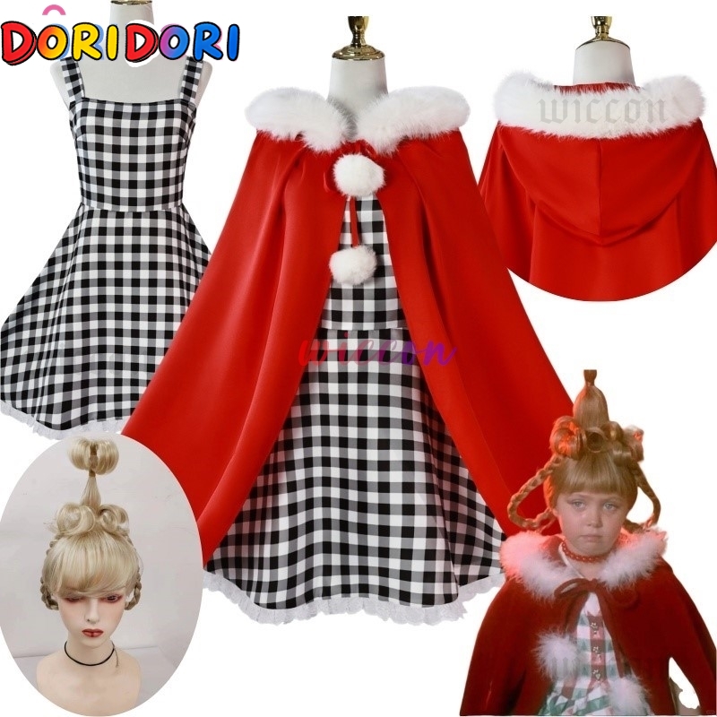 애니메이션 신디 루 코스프레 의상 격자 무늬 드레스 레 - Anime Cosplay Kid 리뷰 및 가격